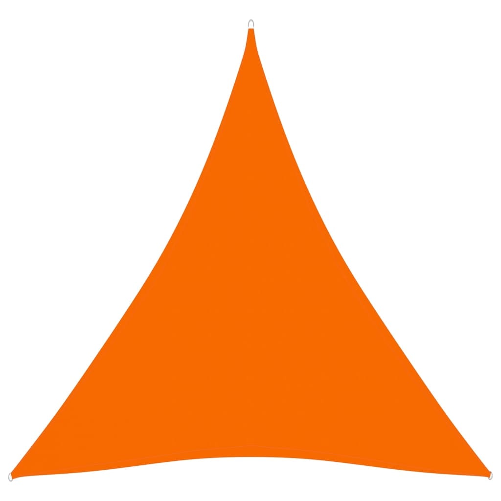 Toldo de vela triangular tela Oxford naranja 5x5x5 m