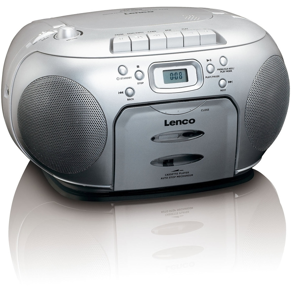 LENCO SCD-420SI CD-Radio mit Kassette, silber