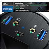 thumbnail of CSL USB 3.2 Gen1 Tisch Kabeldurchführung - Tischkabeldose Multi In Desk USB Hub - 2 x USB 3.2 Gen 1 - 1 x USB C 3.2 Gen1 - 2 x 3,5mm Klinke