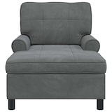 thumbnail of vidaXL Lounge-Liege mit Kissen Dunkelgrau 91 x 157 x 91 cm Samt