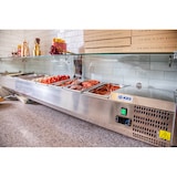 thumbnail of KBS koelopbouw met rechte glasconstructie 40 liter 1200x395x435 mm GN 1/3 230 Volt