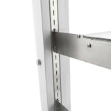 thumbnail of Romux® Vitrine Réfrigérée Pâtisserie Carrée sur Pied avec 2 Étagères Blanche 410 Litres Ventilée | Vitrine en Verre Droit