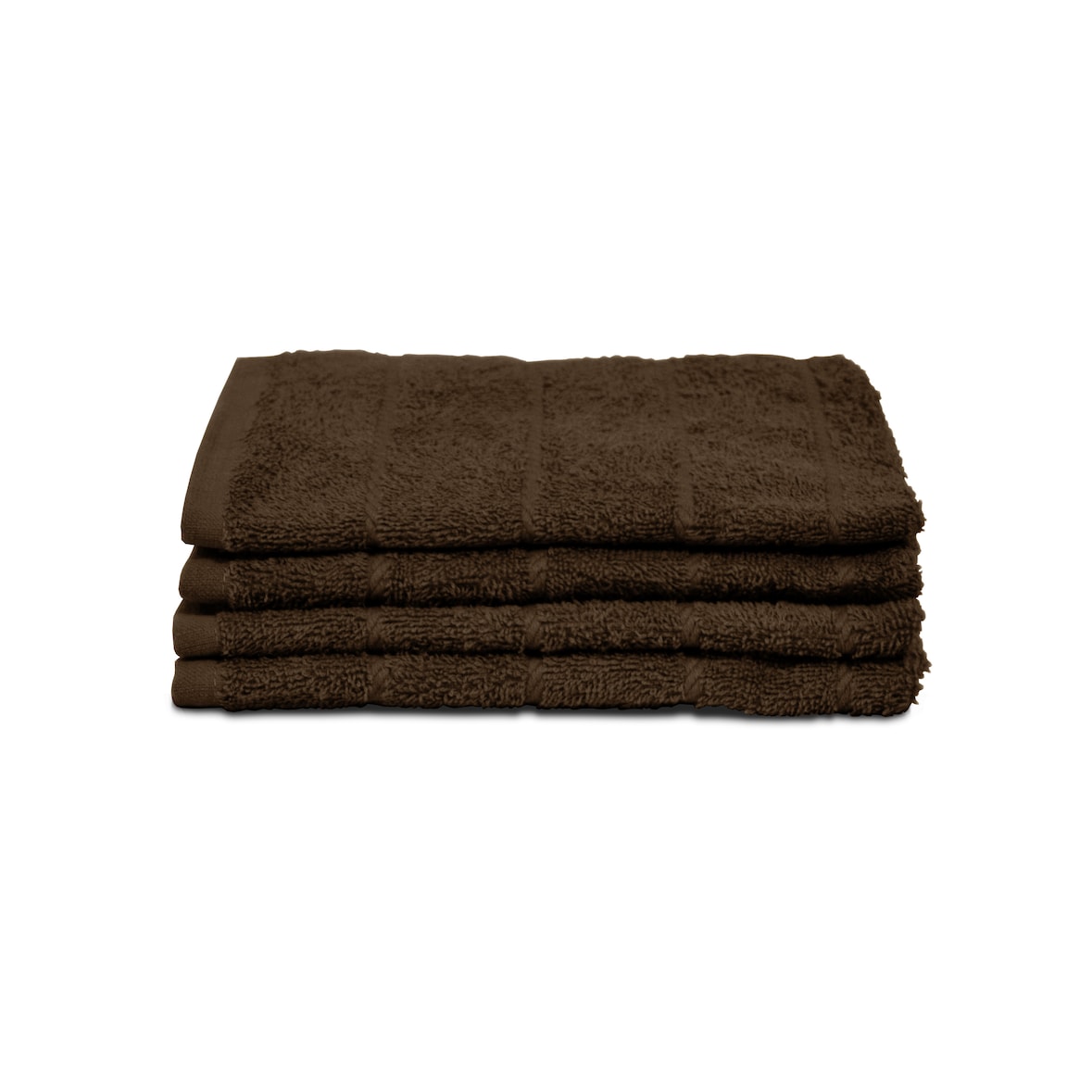 Pack 4 Paños Lisos de cocina 100% Algodón peinado 450 Gr. Medida (45x45 cm). Marrón - Sedalinne