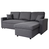 thumbnail of Ecksofa mit Bettkasten HWC-L17, Couch Sofa L-Form, Liegefläche Nosagfederung 228cm ~ dunkelgrau