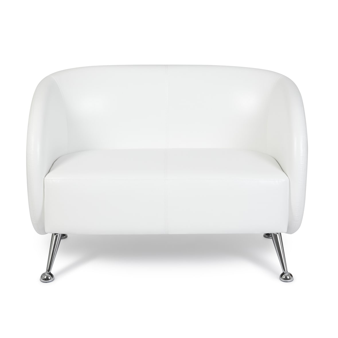 Loungesofa / Clubsofa ST. LUCIA Kunstleder 2-Sitzer weiß hjh OFFICE