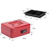 thumbnail of Cofre, bloqueio de senha de 3 dígitos (25X18X9cm, Vermelho)