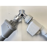 thumbnail of 2 Wege Y Verteiler 3/4 Zoll messing verchromt 1 x 3/4" IG / 2 x 3/4" AG Wasser