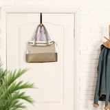 thumbnail of Relaxdays Türgarderobe klappbar 2x, zum Einhängen, Türhaken 6 Kleiderbügel, Metall & Holz, für 2 cm Türfalz, schwarz