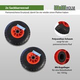 thumbnail of 2x Sackkarrenrad PU-Rad 260x85 mm 3.00-4 75 mm zentrierte Nabe Ø 20 mm rot Vollgummi Bollerwagen