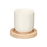 thumbnail of San Ignacio KINVARA - Set de 4 Vasos de Cerámica 5,5x6,5cm con Posavasos 8cm Blanco