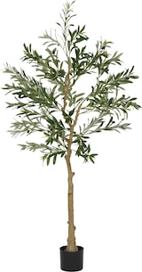 thumbnail of HOMCOM olivo artificial 150 cm planta artificial decorativa grande árbol artificial de interior con 32 aceitunas decoración para hogar oficina verde