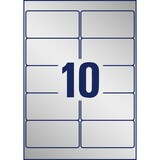 thumbnail of Avery Zweckform L6012-20 Typenschild-Etiketten, 96 x 50,8 mm, 20 Bogen/200 Etiketten, silber