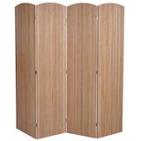 thumbnail of Biombo de bambú HWC-O30, biombo separador de ambientes, plegable 4 paneles 170x162cm