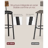 thumbnail of Helloshop26 - Banquetas altas conjunto de 2 com assento acolchoado 39 x 39 x 100 cm apoio para os pés fácil montagem estilo 12_0004970