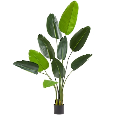tectake Árbol de ave del paraíso artificial TROPIC, aspecto realista  Verde