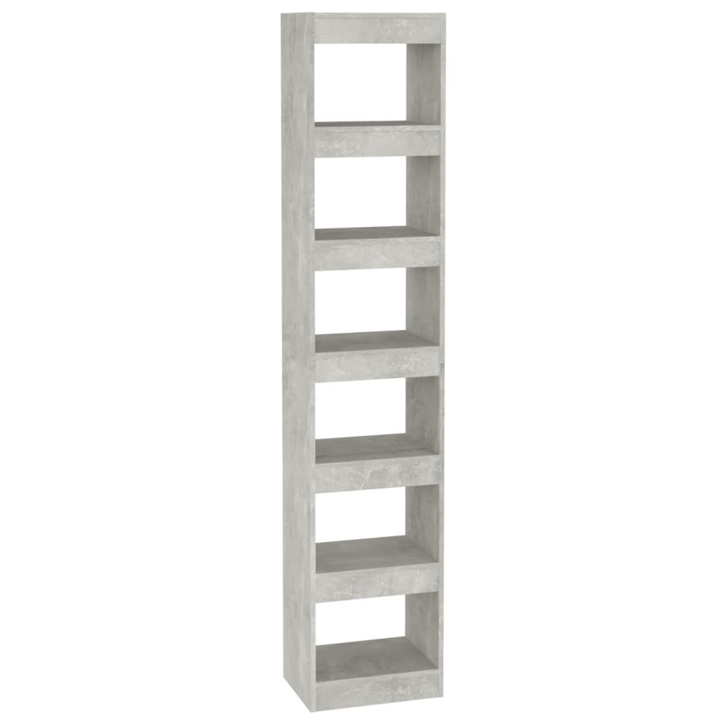 vidaXL Bücherregal/Raumteiler Betongrau 40x30x198 cm