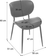 thumbnail of 2er-Set Esszimmerstuhl HWC-O45, Stuhl, Bugholz Kunstleder 280g/m² Öko-Tex FSC® ~ Walnuss-Optik, weiß