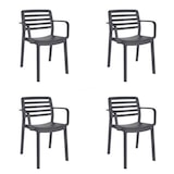 thumbnail of garbar WIND Set 4 Silla Con Brazos Interior, Exterior Gris Oscuro