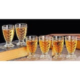 thumbnail of 6 Trinkgläser Set 180ml 6 Gläser Glas Wasser Limonade Vintage Cognac Wein Retro