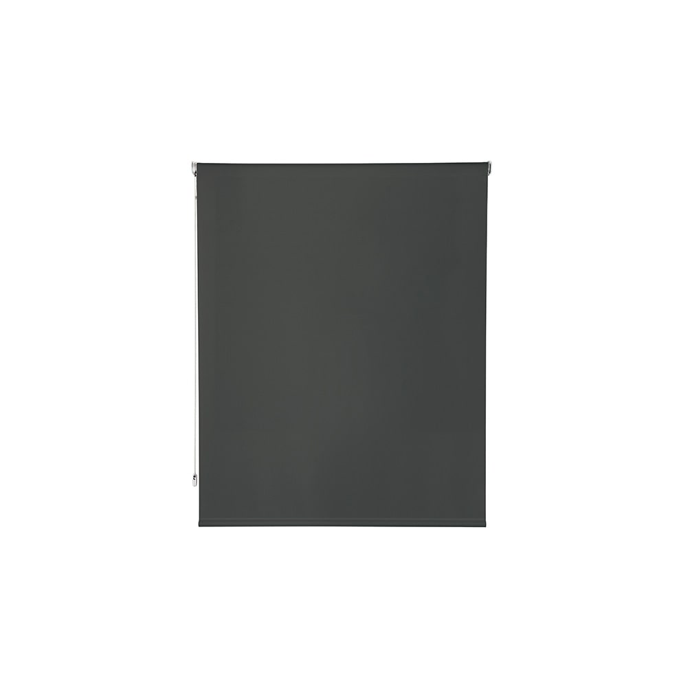 Rocada cortina enrollable 200cm largo x 240cm alto  - cortina color antracita gris con mecánico blanco