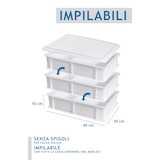 thumbnail of 1 Caja apilable para leudado de pan y pizza + 1 tapa, polietileno, 30x40x10, blanco