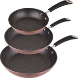 thumbnail of Set aus Pfannen Sip in Kupferfarbe - Ø20/24/28 cm, aus geschmiedetem Aluminium, mit silikonbeschichtetem, wärmeisoliertem Griff, Induktion