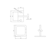 thumbnail of ROLINE Kabelöse, 40x40 mm, Metall, Kabeleinführung seitlich