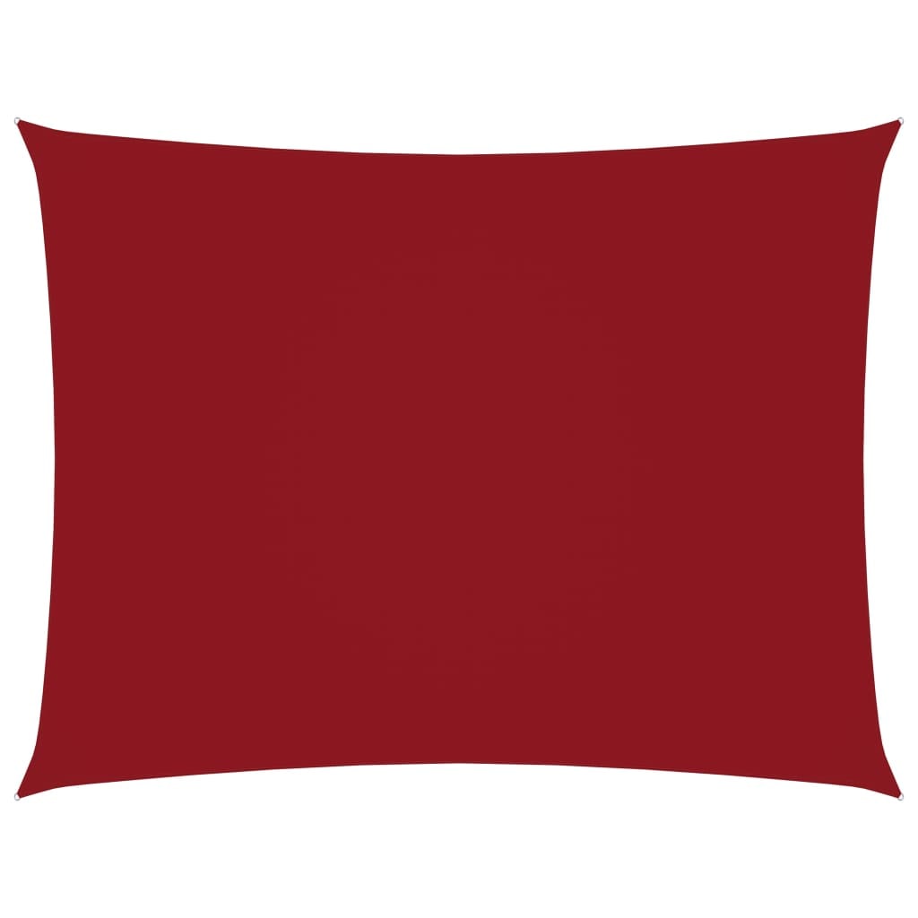 vidaXL Sonnensegel Oxford-Gewebe Rechteckig 5x6 m Rot