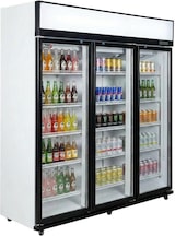 thumbnail of Romux® Glastürkühlschrank MB 1150 Liter 3 Türen Belüftet | Professioneller Getränkekühlschrank mit Glastür & LED