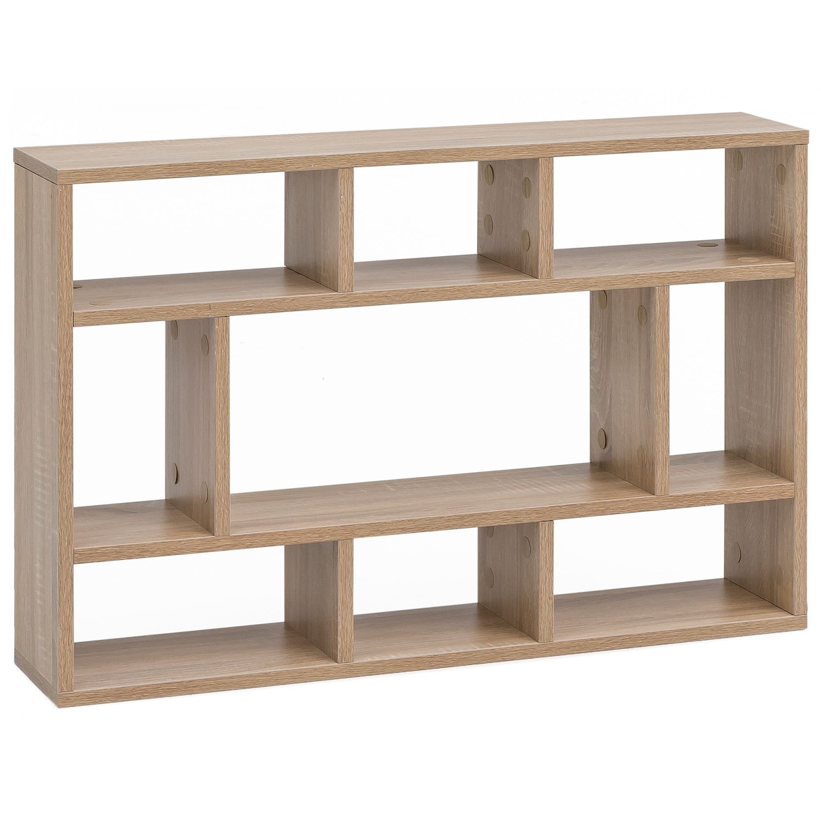 Wandregal WL5.809 Sonoma Eiche 75x51x16 cm Holz Hängeregal Modern, Design Wandboard Freischwebend, Holzregal Regal für die Wand, Bücherregal Schmal,