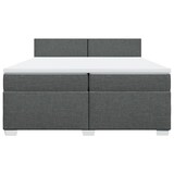 thumbnail of vidaXL Boxspringbett mit Matratze Dunkelgrau 200x200 cm Stoff
