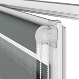 thumbnail of vidaXL Doppelrollo Dunkelgrau 70x230 cm Stoffbreite 65,9 cm Polyester