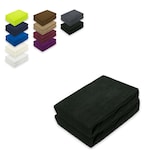 thumbnail of Doppelpack Frottee Spannbettlaken 120 x 200 cm Schwarz