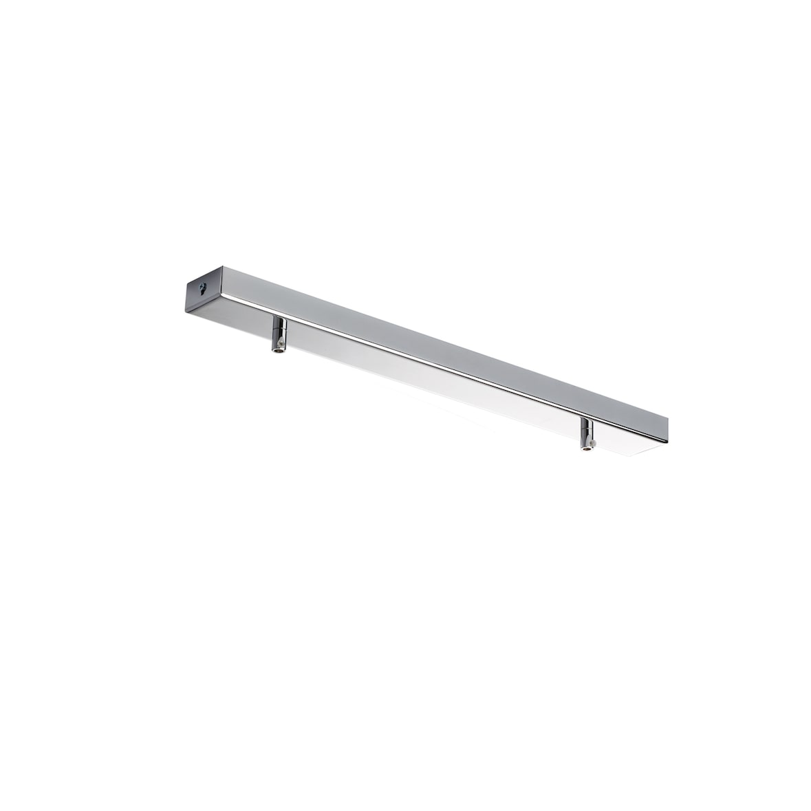 Binario Rettangolare Multicavo 2 Luci In Ferro Cromato 50 Cm