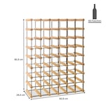thumbnail of PROREGAL Modulares Weinregal VINOTECA MOD METAL | HxBxT 82,5x62,5x24,5cm | 6x8 Flaschen | Massives Kiefernholz | Natur | Flaschenregal
