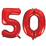 thumbnail of 50. Geburtstag Verkehrsschild Party Deko Set rot weiß Mann Frau Partyset