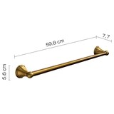 thumbnail of Porta asciugamani in ottone bronzato con lunghezza riducibile da bagno fissaggio a muro Linea Bronze - 60 cm