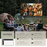 thumbnail of tectake Projectiescherm Cinema met inklapbaar statief 101 inch 16:9 4K HD beamerdoek presentatiescherm mobiel wit 310x220 cm