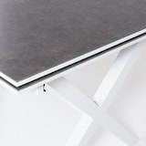 thumbnail of Mesa para jardín, Extensible 150 a 250 cm, Aluminio y cristal, Color Blanco, 150/250x100x78 cm