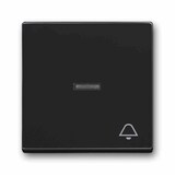 thumbnail of CARAT Kontrollwippe, Schalter/Taster, anthrazit, glänzend, Symbol Klingel