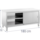 thumbnail of Royal Catering Tavolo armadiato inox - ECO - 180 x 70 cm - 600 kg -