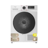 thumbnail of EVVO Secadora 8 kg bomba de calor S8, Clase energética D, Airfresh, Sensor de humedad, Antiarrugas, Inicio diferido, blanco