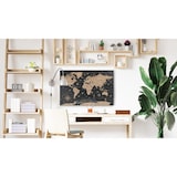 thumbnail of ALLboards Metallische Magnettafel WELTKARTE SCHWARZ 60x40cm Memoboard für jede Art von Magneten Magnetpinnwand + 4 Marker, 10 Magnete und Schwamm