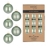 thumbnail of 30 Weihnachtskugeln Glas 6cm matt & glänzend Christbaumkugeln Weihnachtsbaumkugeln Weihnachten Christbaumschmuck Weihnachtsbaumschmuck Salbeigrün