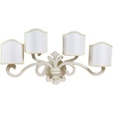 thumbnail of Lampada applique da muro style fiorentino in fusione di ottone patinato in bianco invecchiato L56XPR17XH30 cm Made in Italy