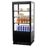 thumbnail of Cleiton® Vitrina Pastelera Expositora Refrigerada Vertical 3 Estantes 1 Puerta Negra 70 Litros Ventilada | Vitrina Sobremesa Cristal Recto