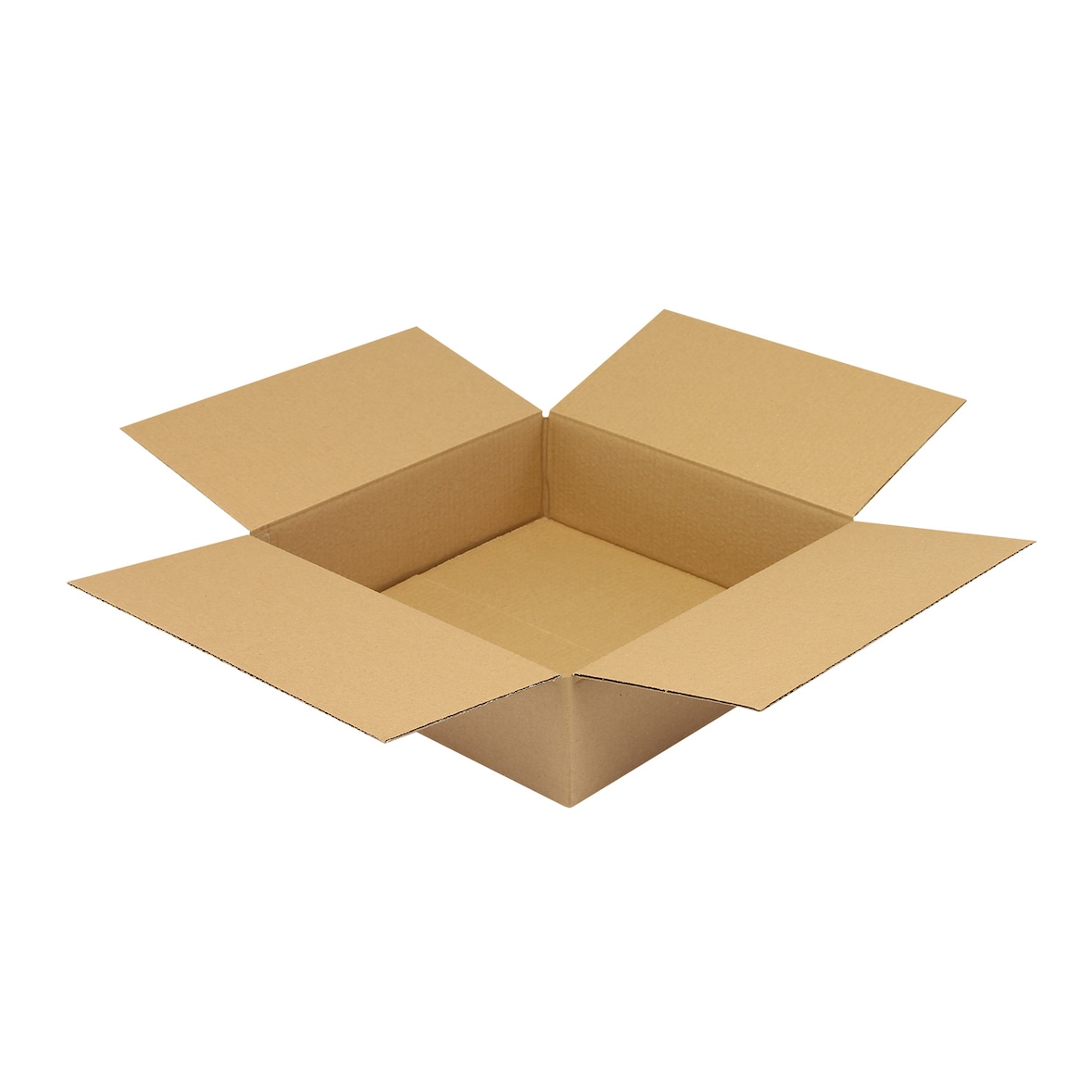 Wellpapp-Faltkarton 1-wellig, 350x350x100mm, Qual. 1.20B, braun, Fefco 0201, 25 Kartons