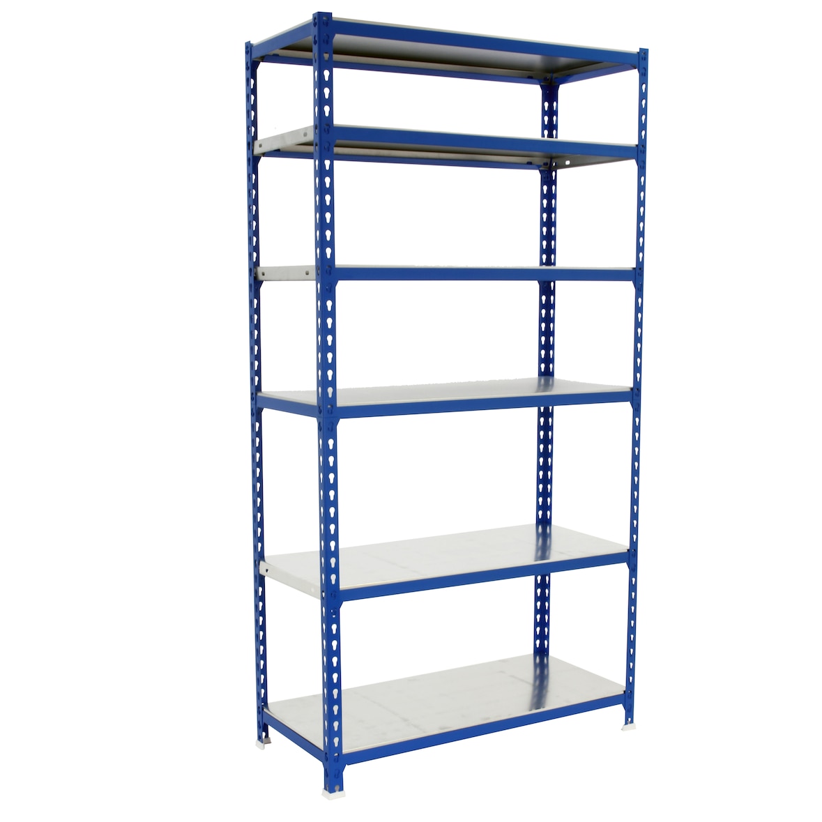 PROREGAL Schwerlastregal GIANT METAL SHARK | HxBxT 250x80x30cm | Fachlast 180kg | Blau| Standregal Lagerregal