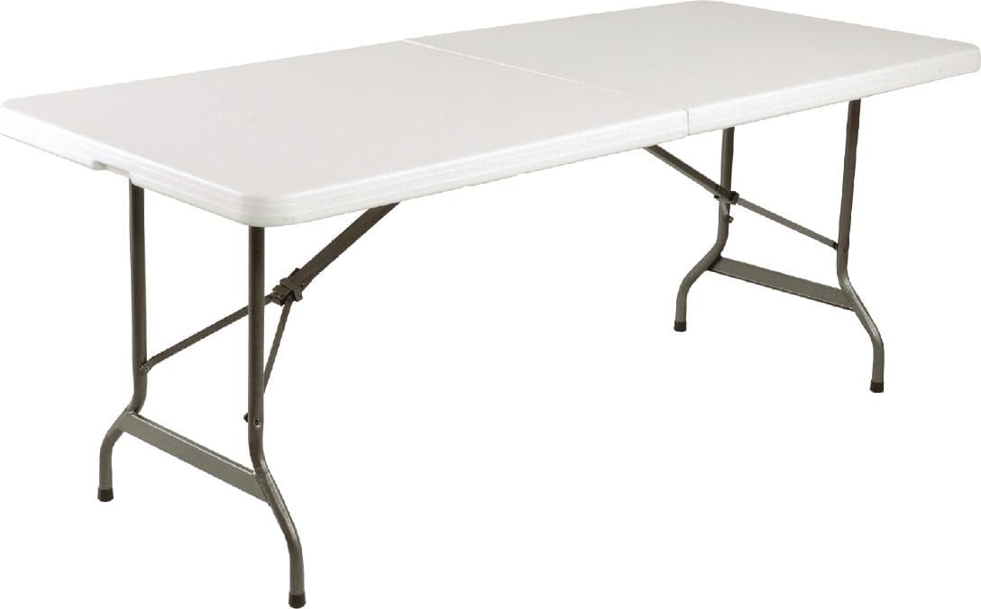 Mesa plegable rectangular Bolero, blanca, 183 cm