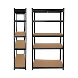 thumbnail of Estante Modular com 5 Prateleiras Ajustáveis Preta 180x90x40cm 875Kg O91